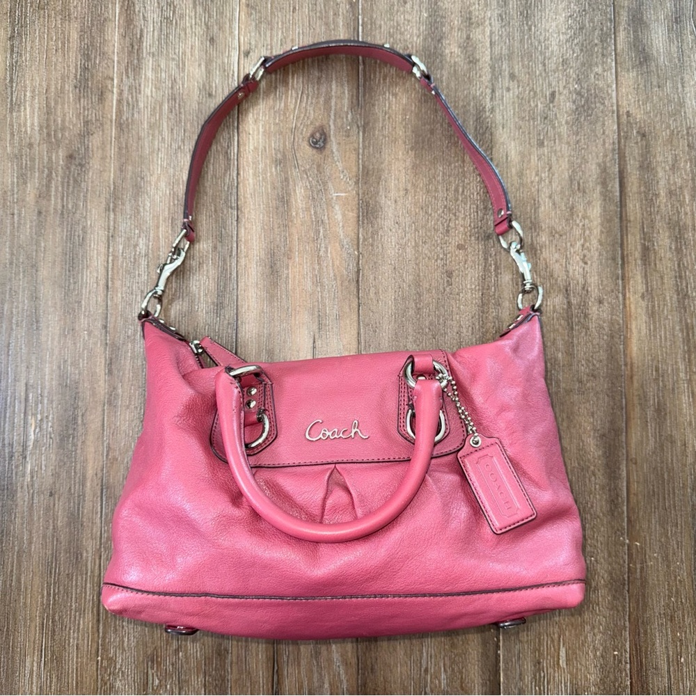 Coach Y2K Baguette Shoulder Bag Purse Pink Leather 90s - Picture 3 of 16